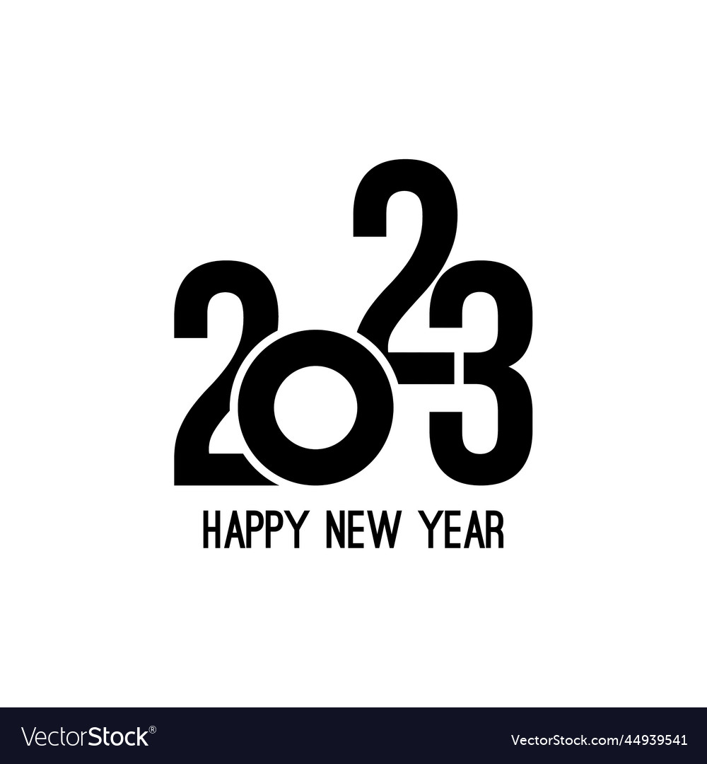 Happy new year 2023 template Royalty Free Vector Image