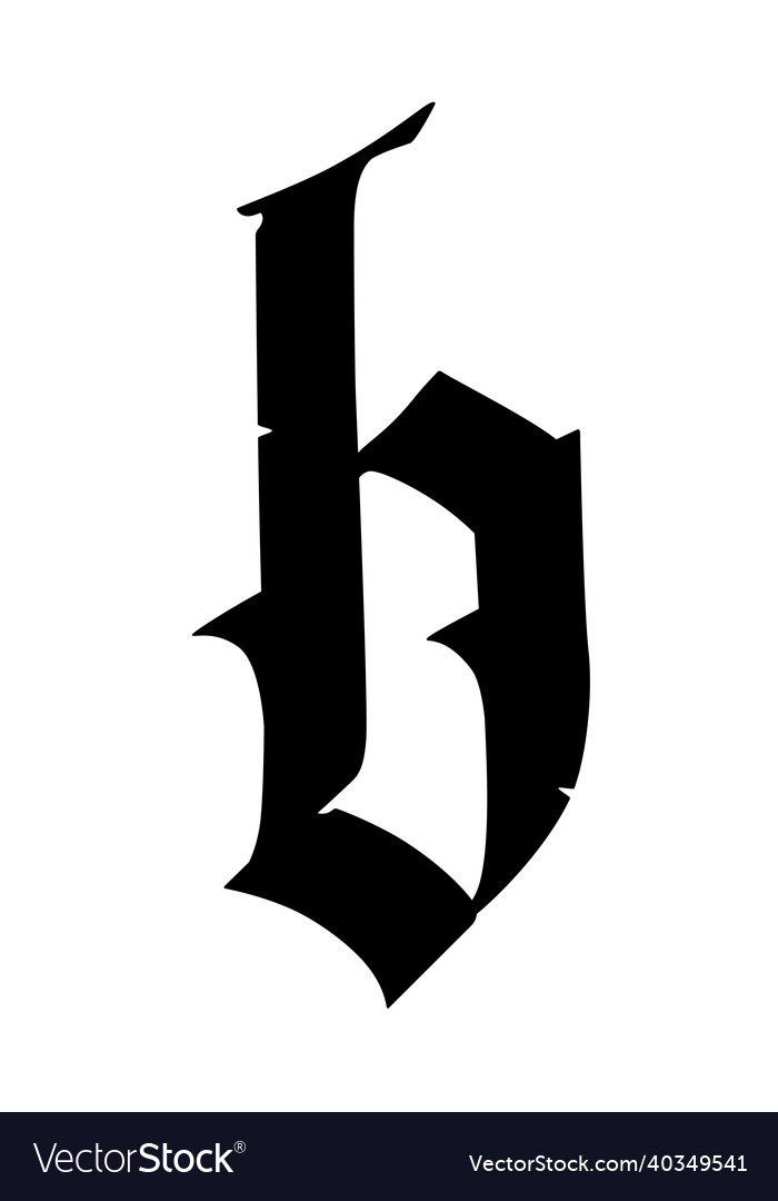 Letter b in the gothic style alphabet symbol