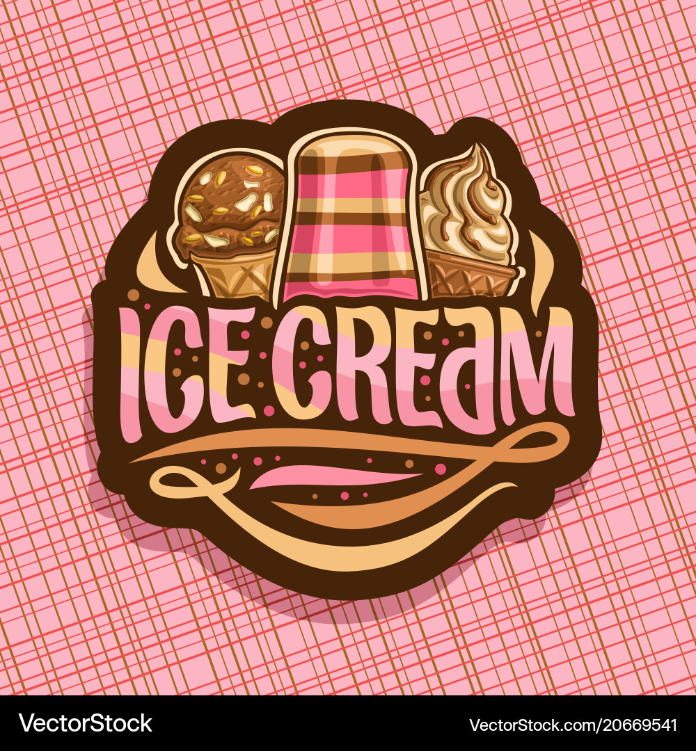 Logo for italian ice cream Royalty Free Vector Image