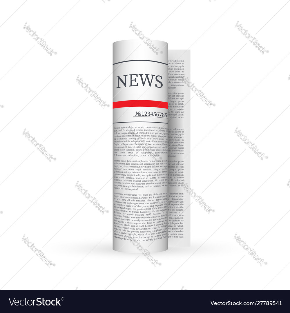 Mock up a blank daily newspaper fully editable Vector Image Mock up a blank daily newspaper fully editable
