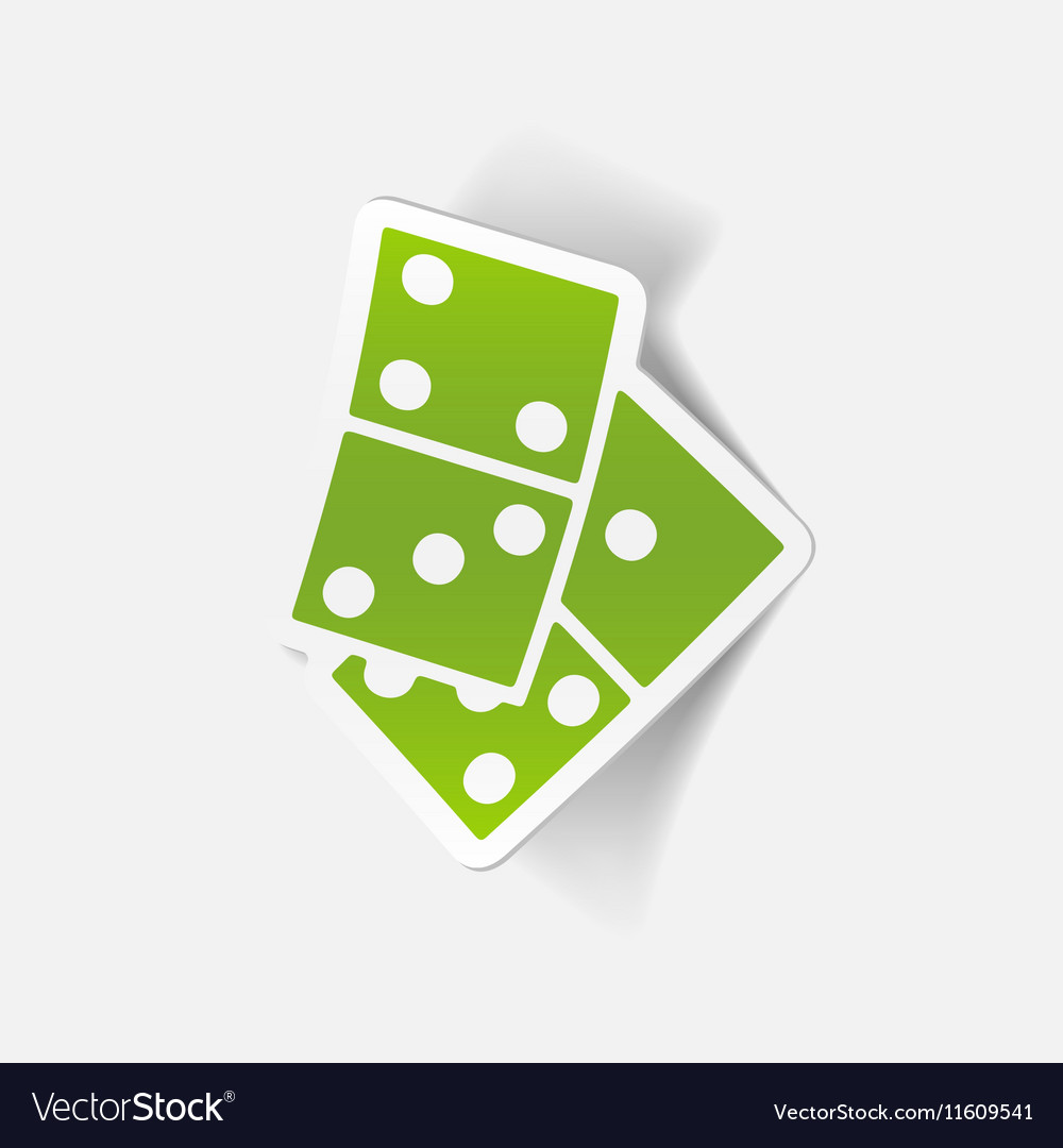 Realistic design element domino