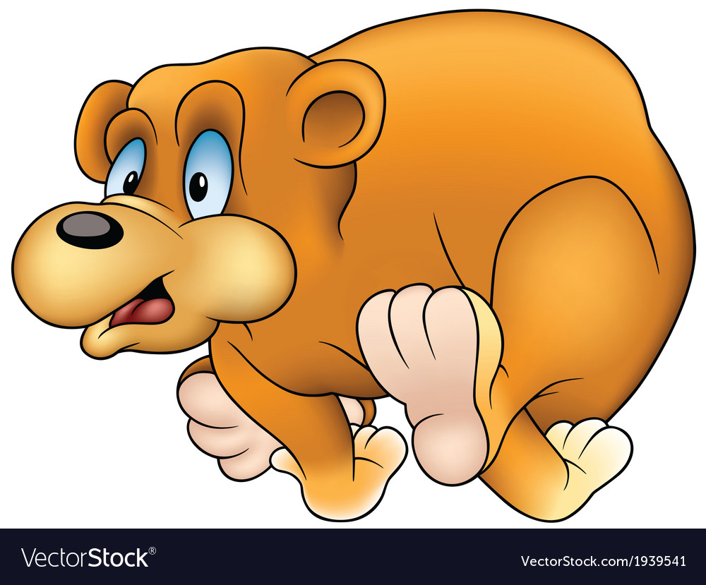 Running bear Royalty Free Vector Image VectorStock
