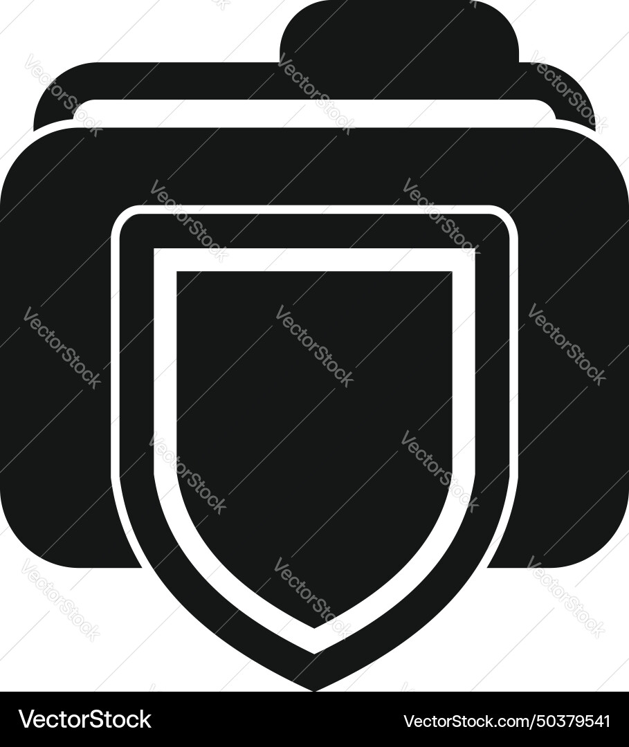 Secured folder documents icon simple alarm Vector Image