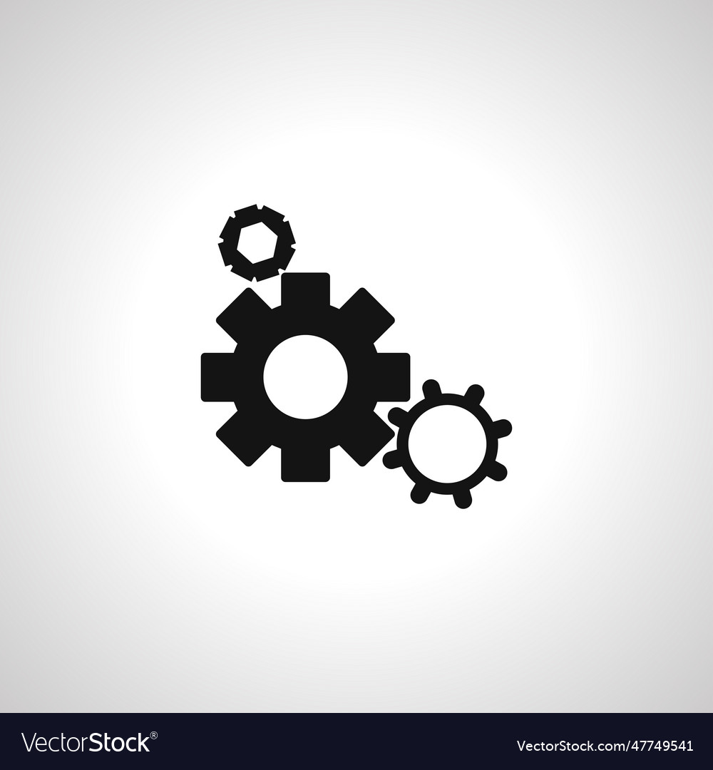 Settings icon with additional gears Vector Image Settings icon with additional gears