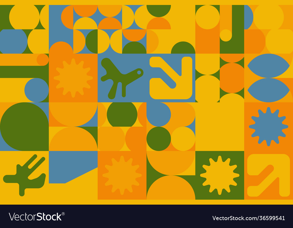 Unusual abstract geometric artwork composition
