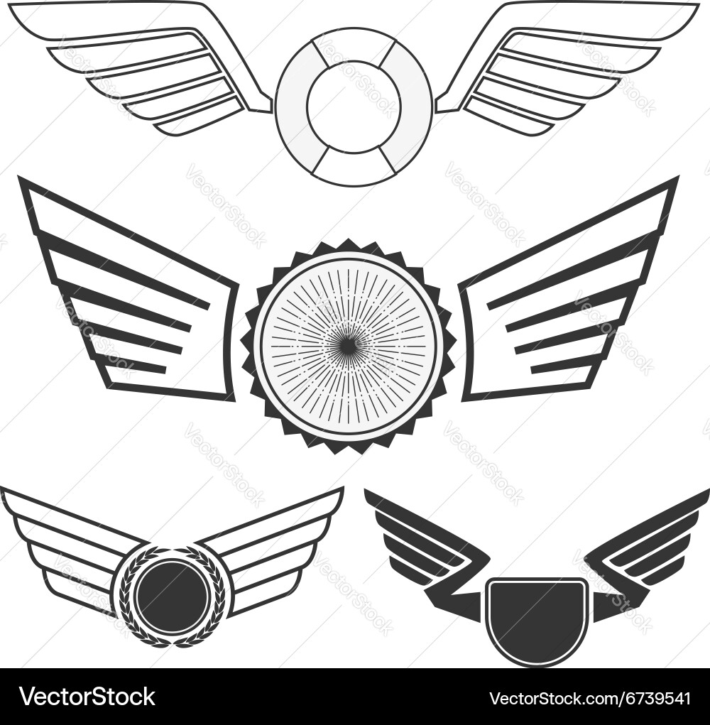 Wings set3 Royalty Free Vector Image - VectorStock