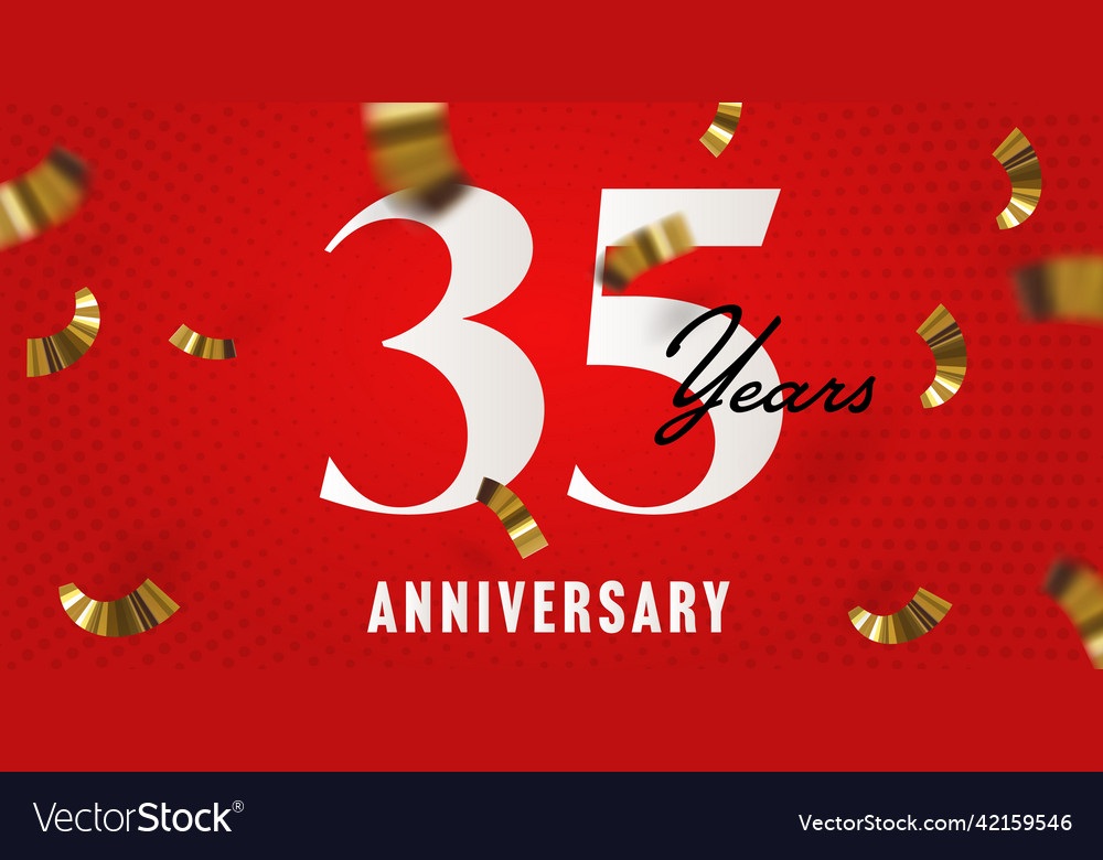 35 years anniversary greeting poster design