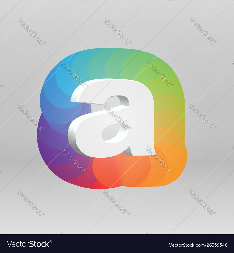 3d character from a fontset with colorful vector image 3d character from a fontset with colorful