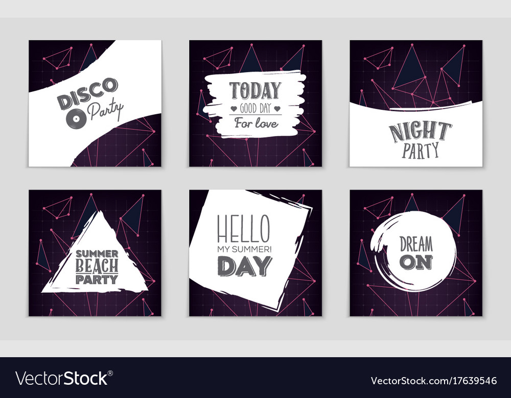 Abstract layout background set for art