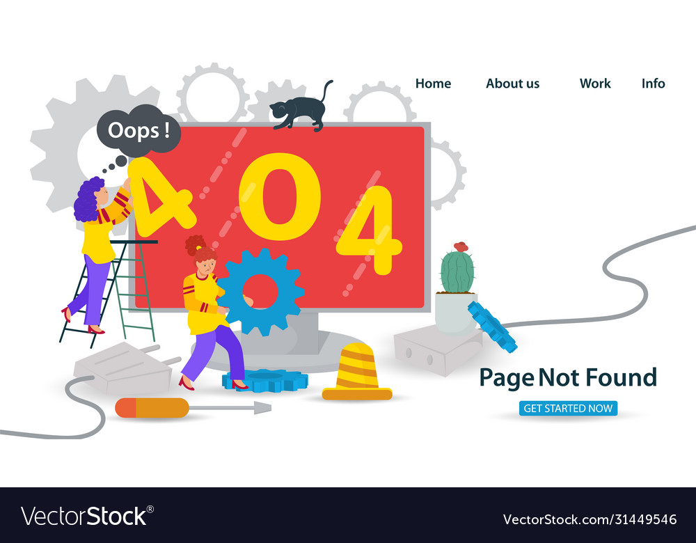 Banner oops 404 error page not found internet