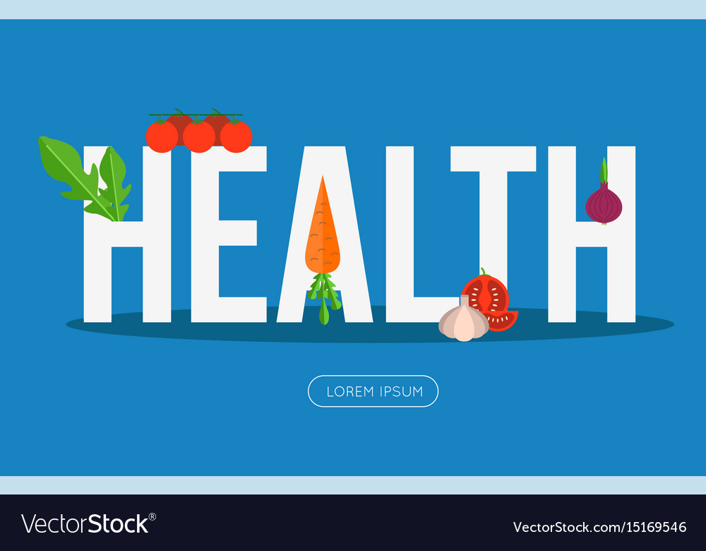 Health Banner With Vegetables Royalty Free Vector Image