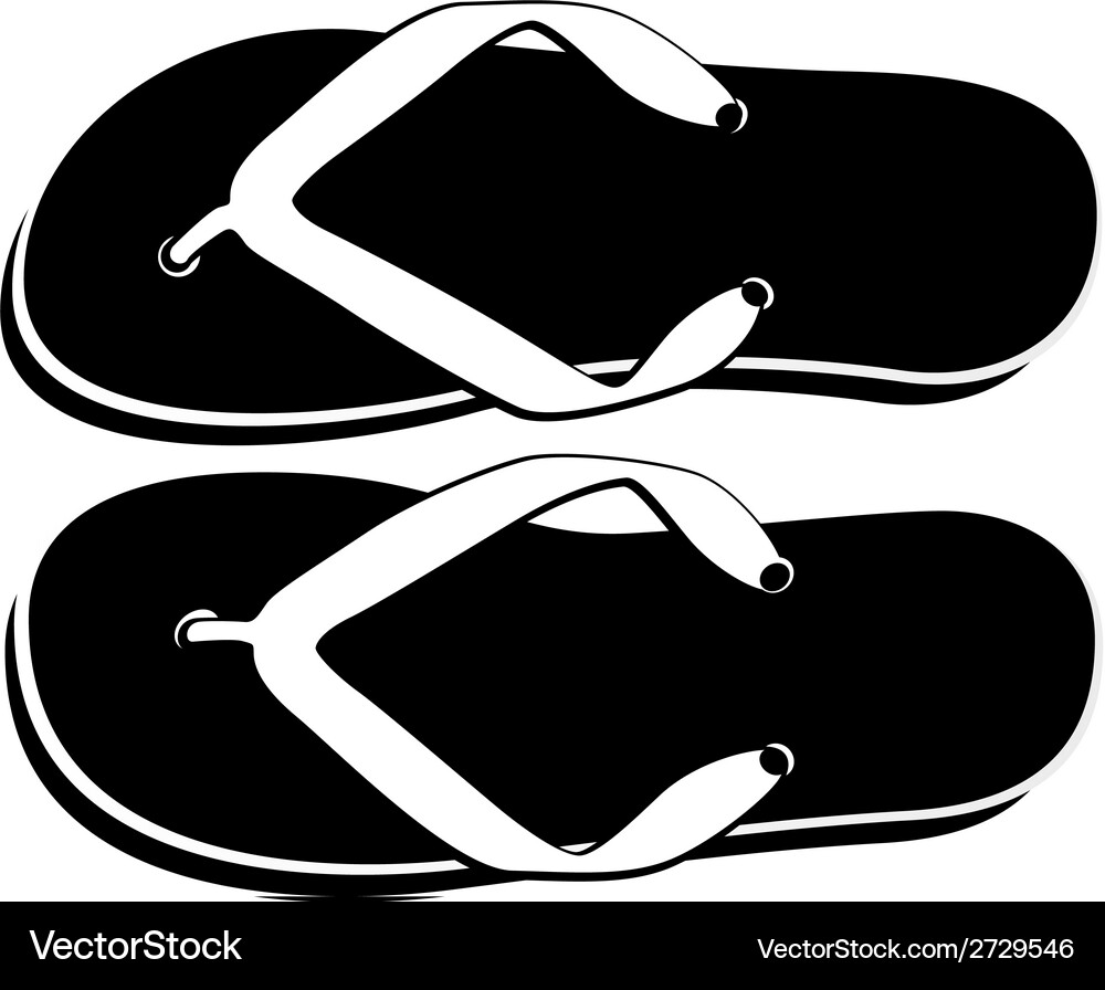 Isolated Flip Flops Royalty Free Vector Image - VectorStock