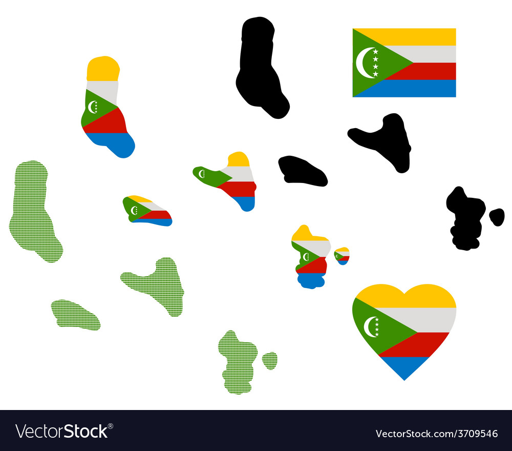 Map of comoros Royalty Free Vector Image - VectorStock