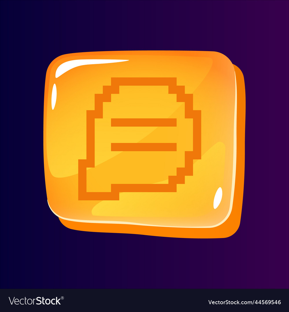 Message in chat glossy ui button with pixelated vector image Message in chat glossy ui button with pixelated