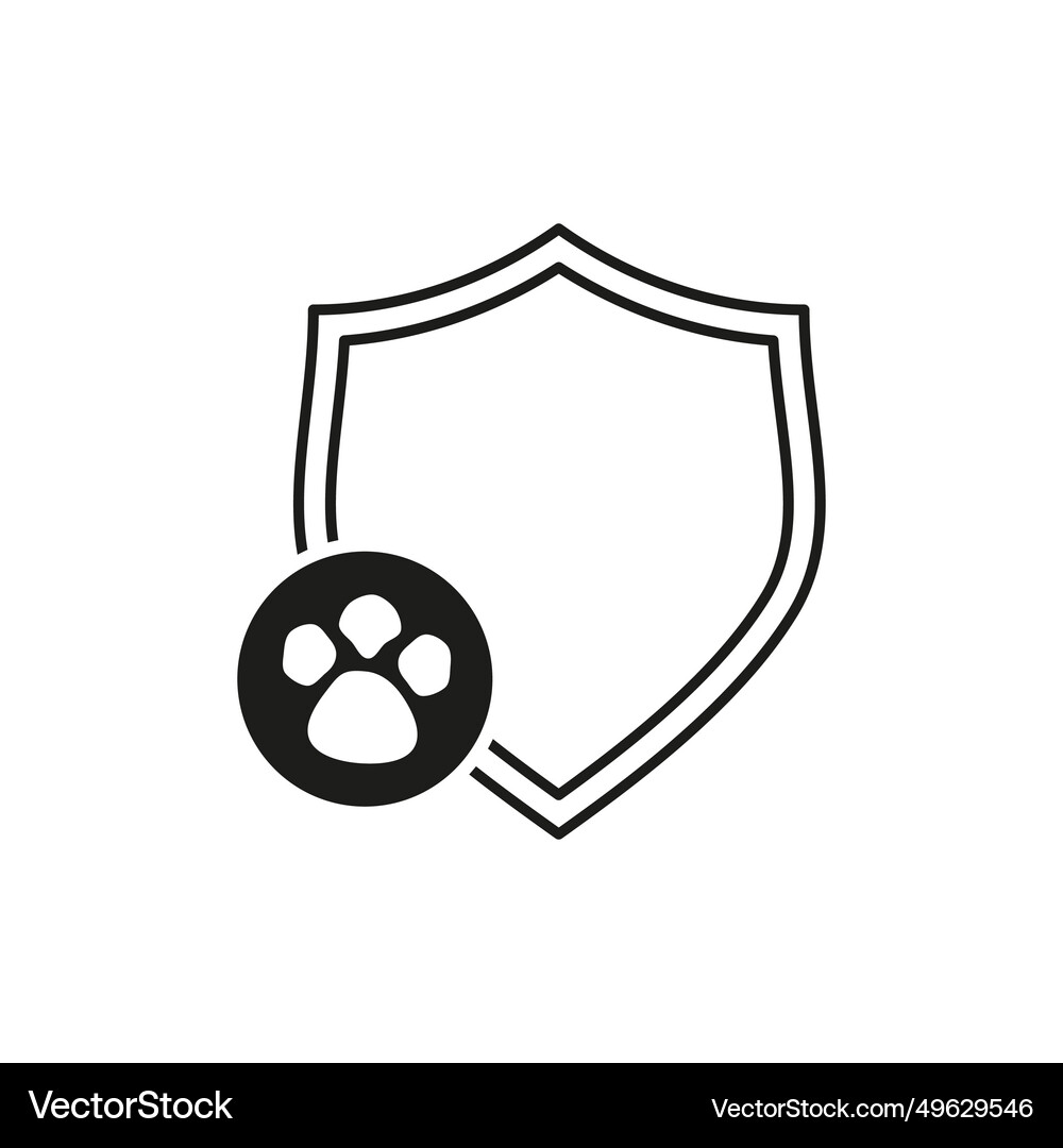 Pet protection icon dog shield protect – Royalty-Free Vector | VectorStock