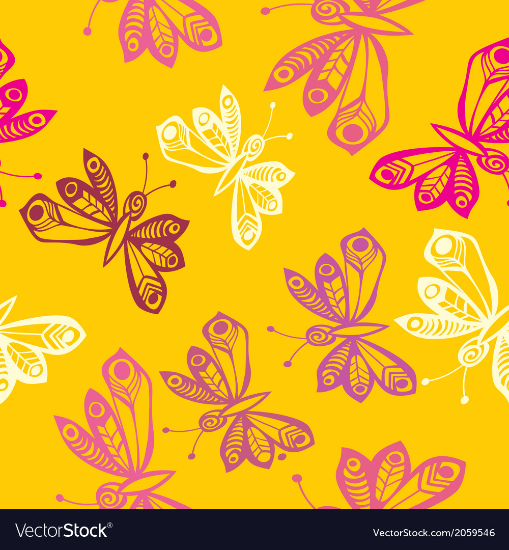 Romantic butterfly seamless pattern