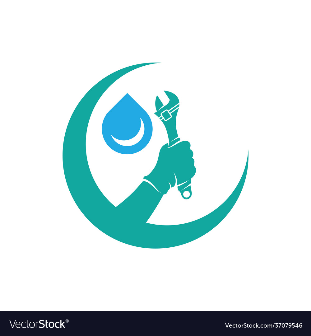 Service Plumbing Logo Design Creative Royalty Free Vector