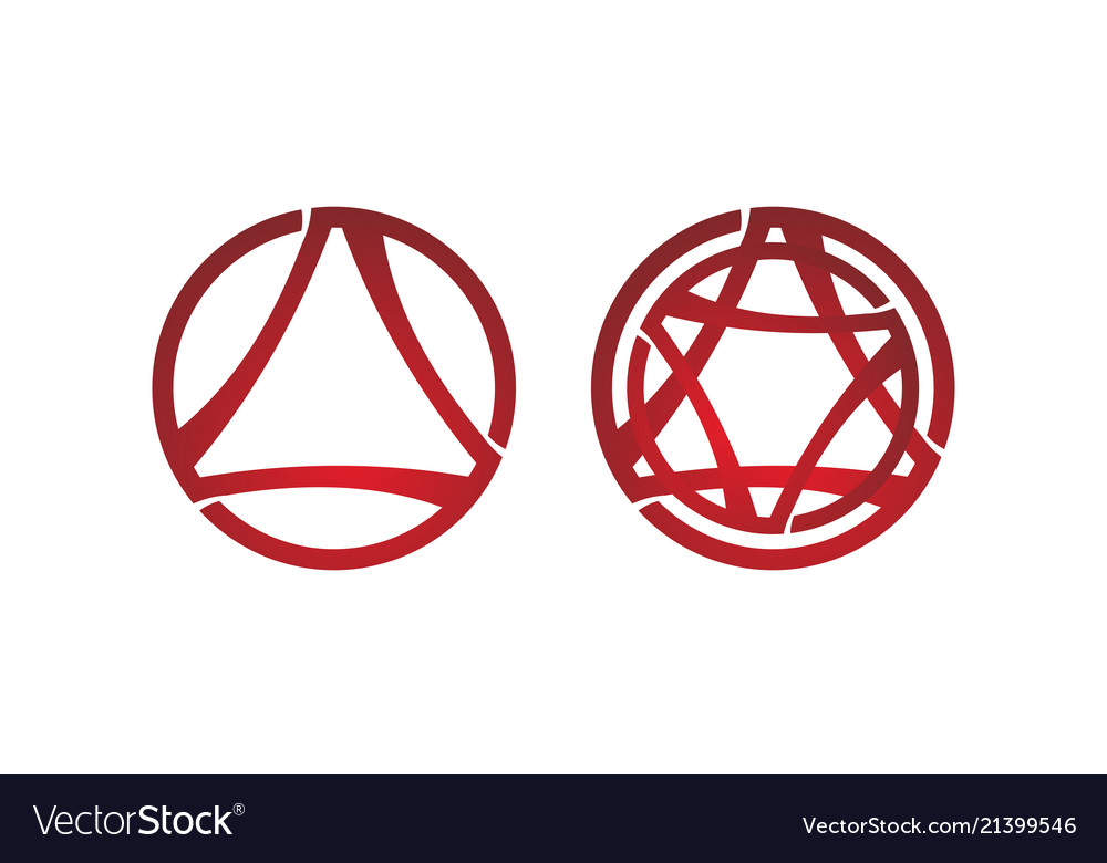 Star swoosh Template Set vector image Star swoosh Template Set