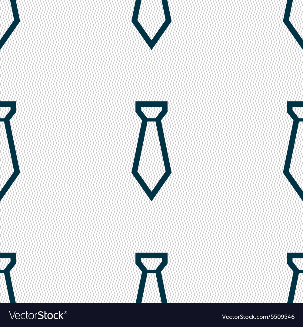 Tie icon sign seamless pattern with geometric