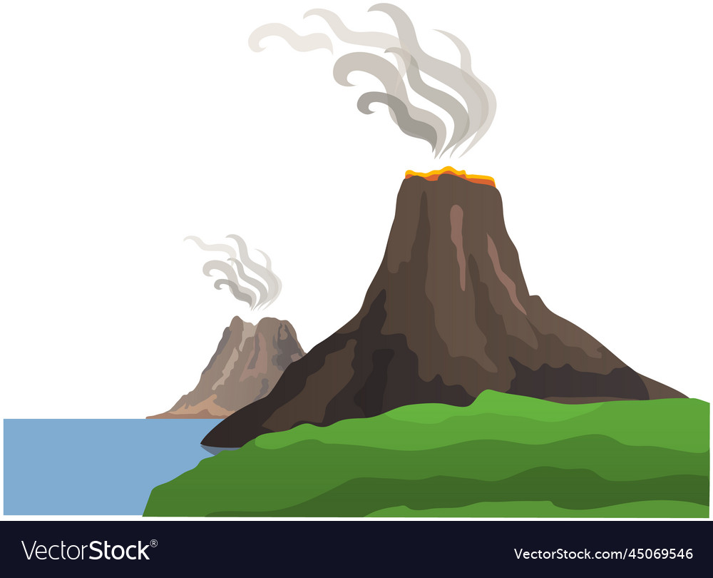 Vulkanausbruch Berg mit Magma in exotisch