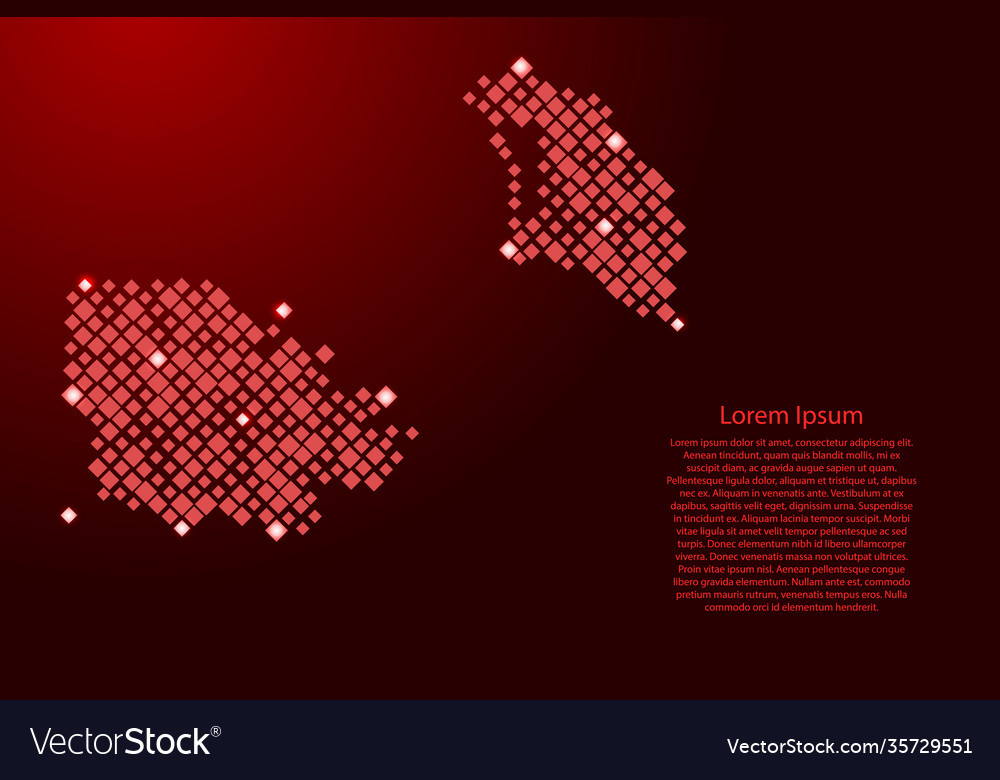 Antigua and barbuda map from red pattern Vector Image Antigua and barbuda map from red pattern