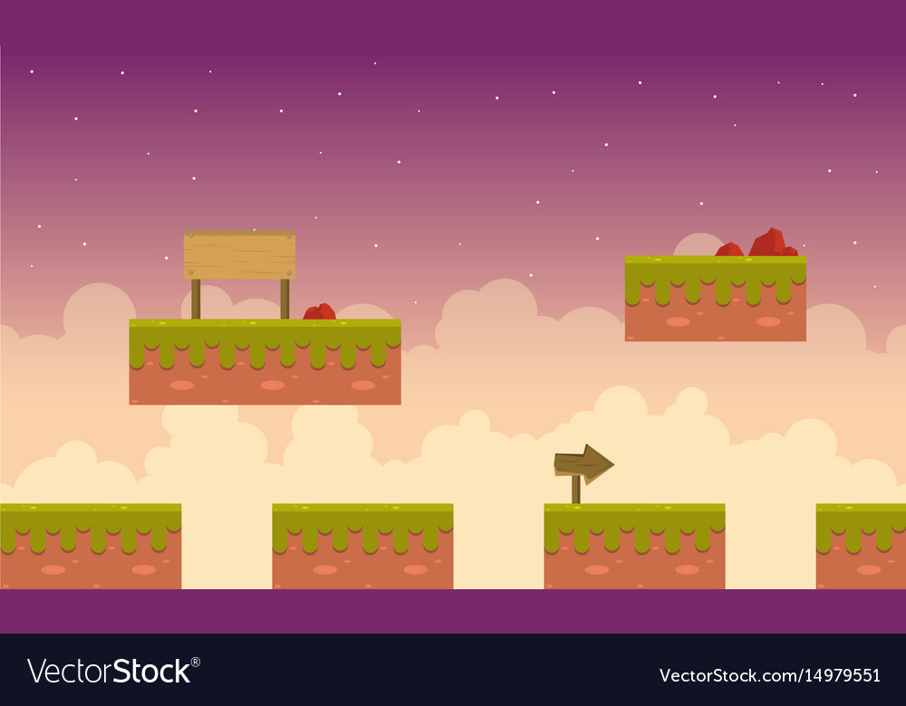 Art game background with cloud style