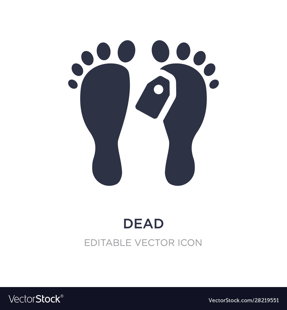 Dead icon on white background simple element from