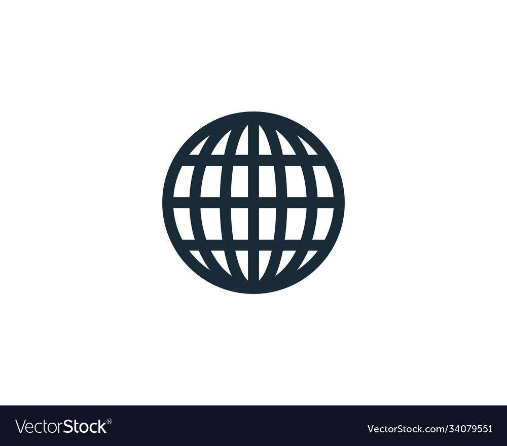 Globe Linie Symbol Logo Vorlage Design