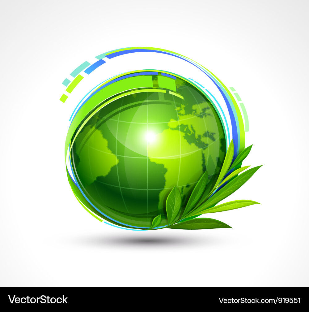 Green planet Royalty Free Vector Image - VectorStock