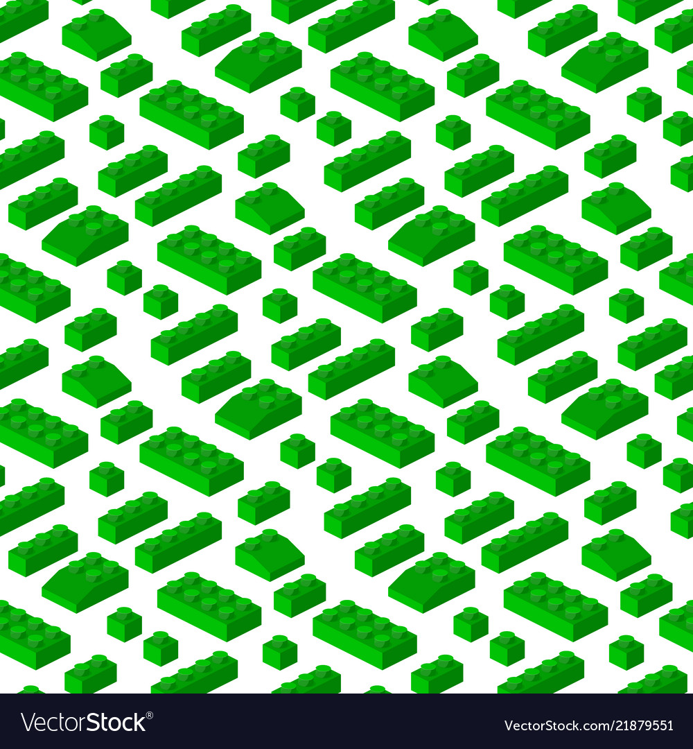 Isometric constructor blocks 3d seamless pattern Vector Image Isometric constructor blocks 3d seamless pattern