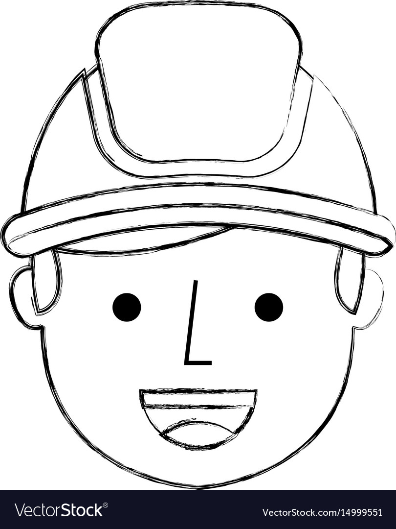 Man firefighter avatar charakter icon