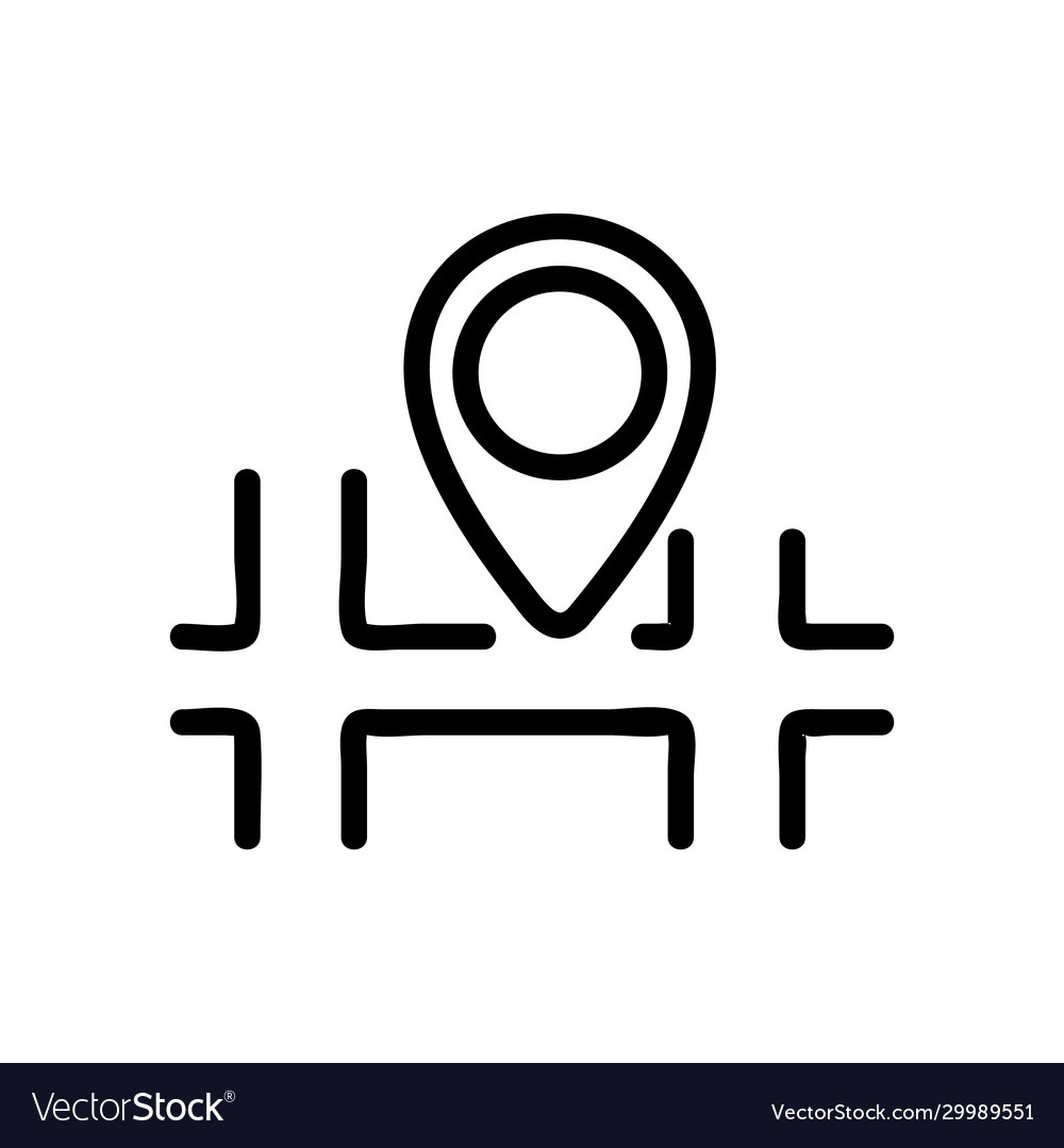 Marker pointer icon isolated contour vector image Marker pointer icon isolated contour
