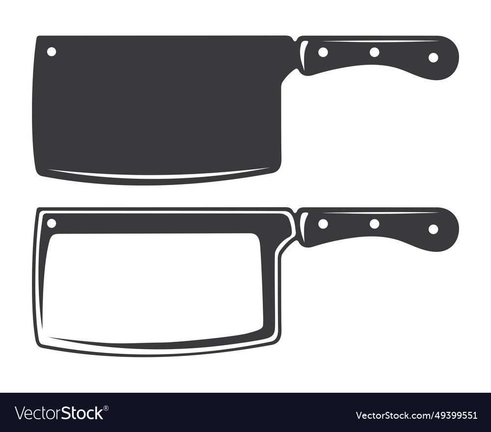 Meat cleaver knife silhouette