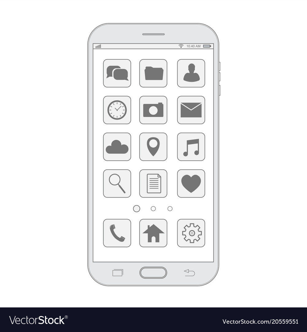 Smartphone with message sketch icon  Stock vector  Colourbox