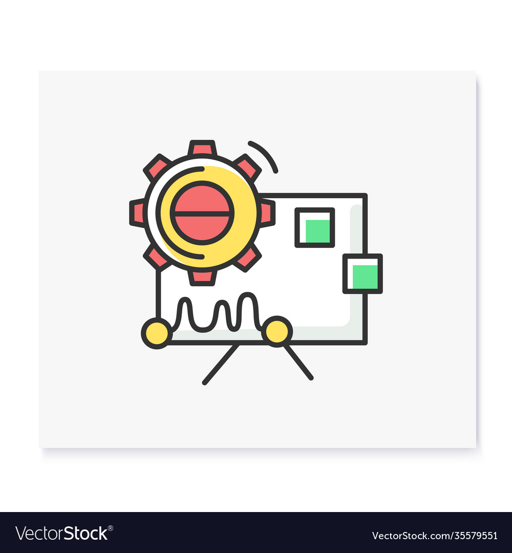Performance analysis color icon vector image Performance analysis color icon