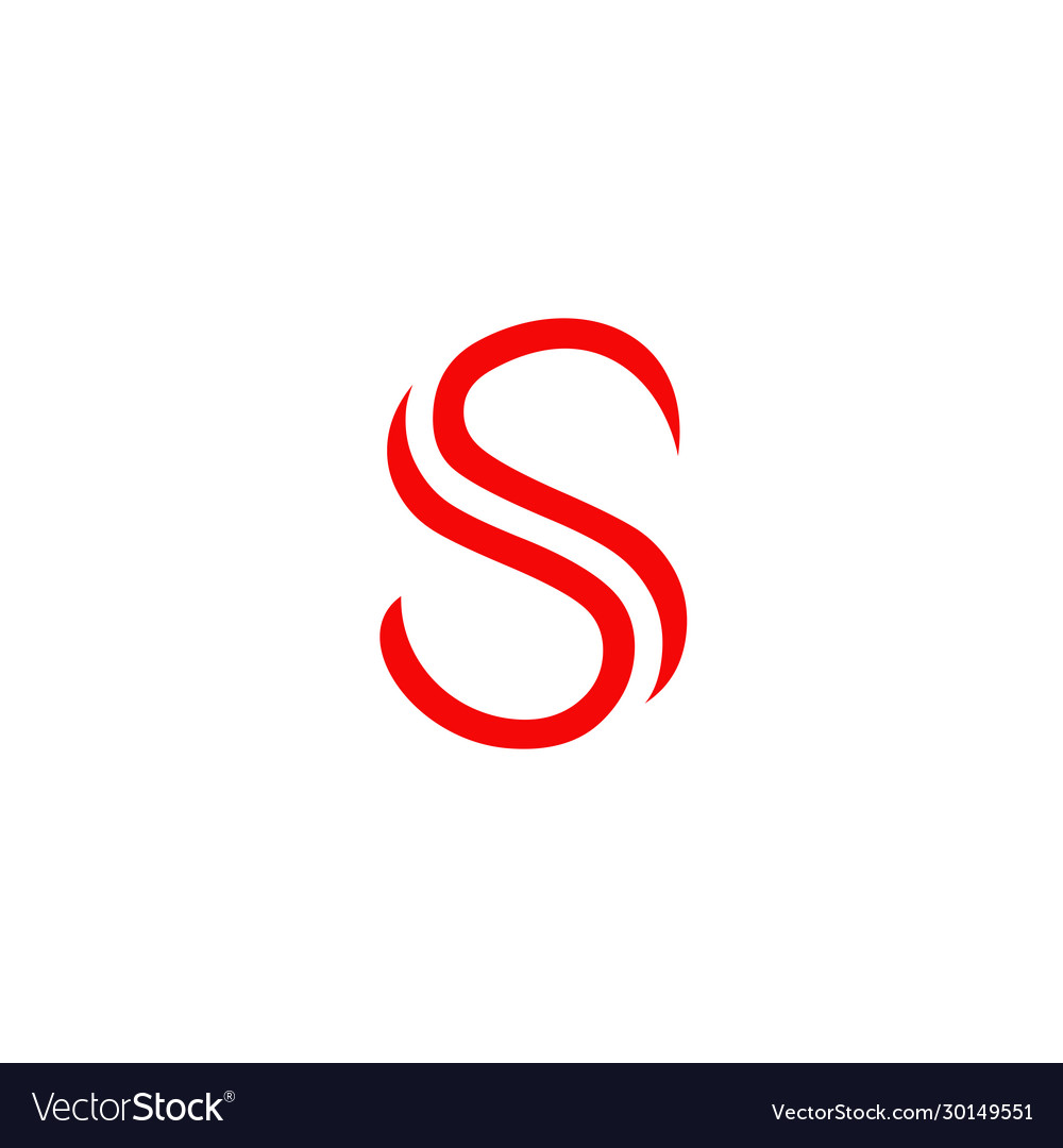 S letter initial icon logo design template Vector Image