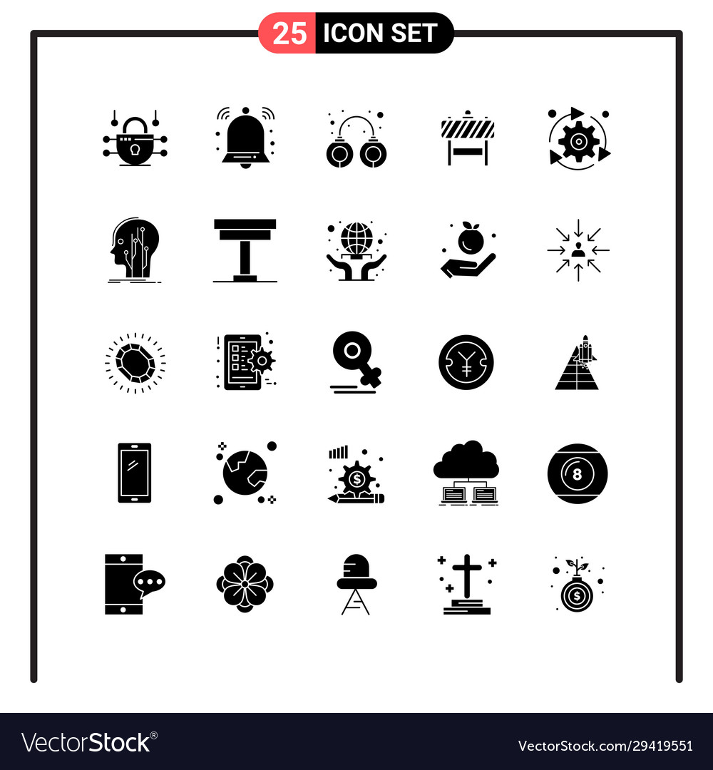 Set 25 solid style icons for web and mobile Vector Image Set 25 solid style icons for web and mobile