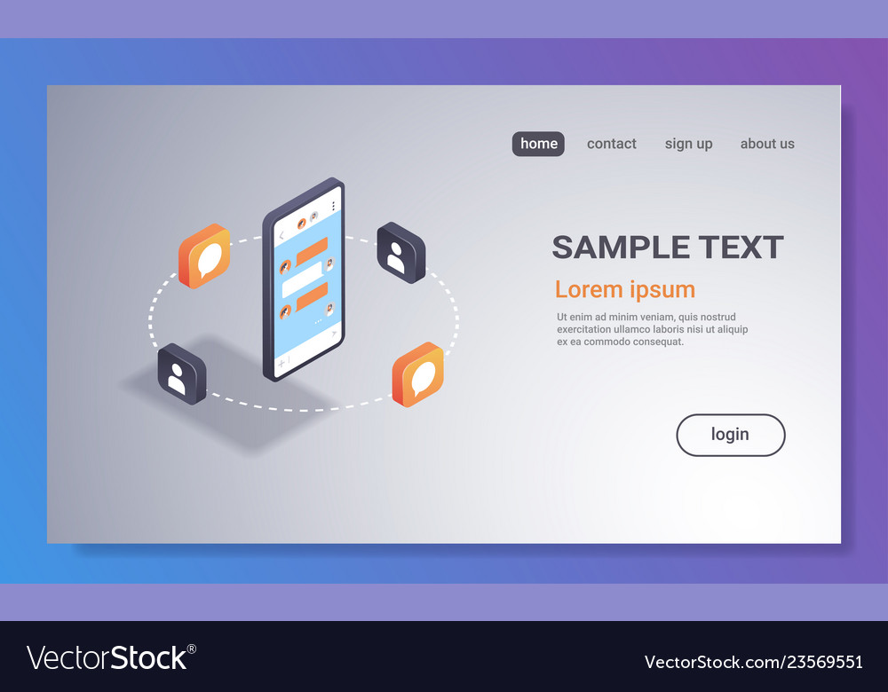 Technical support application live chat concept vector image Technical support application live chat concept