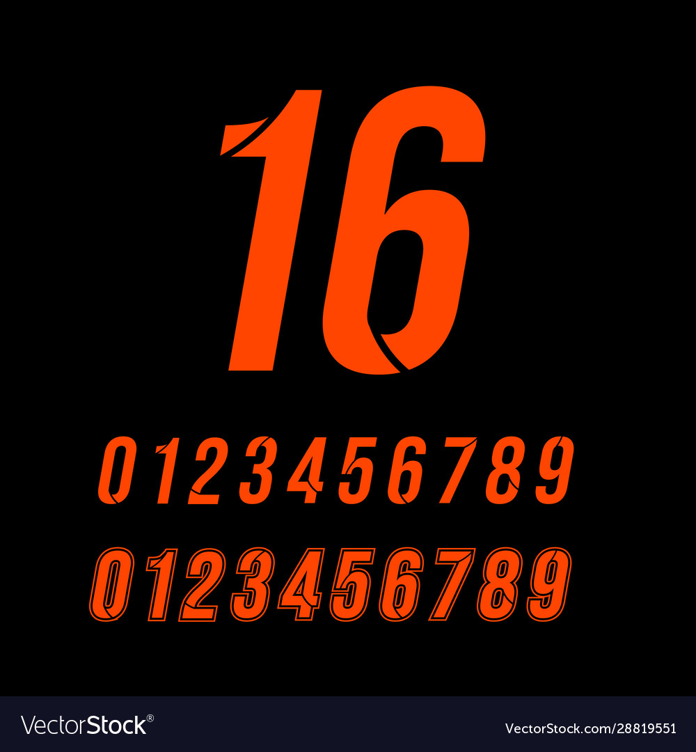 Typeface number editable