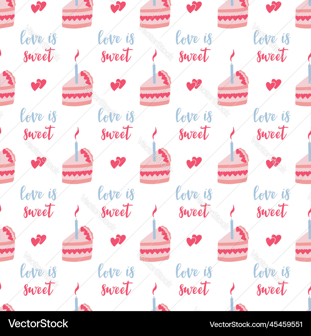 Valentines day seamless pattern Royalty Free Vector Image