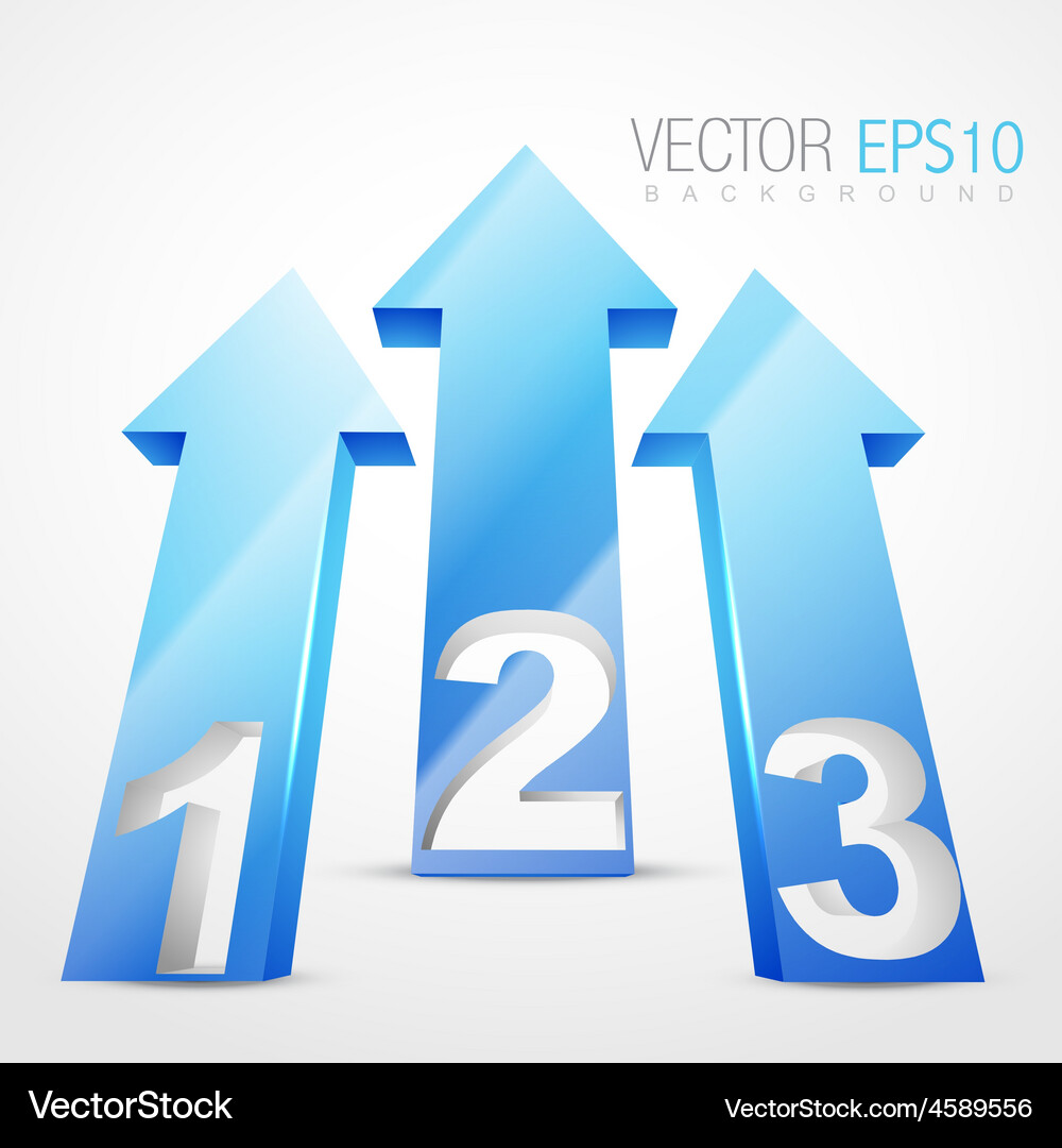 3d arrow Royalty Free Vector Image - VectorStock