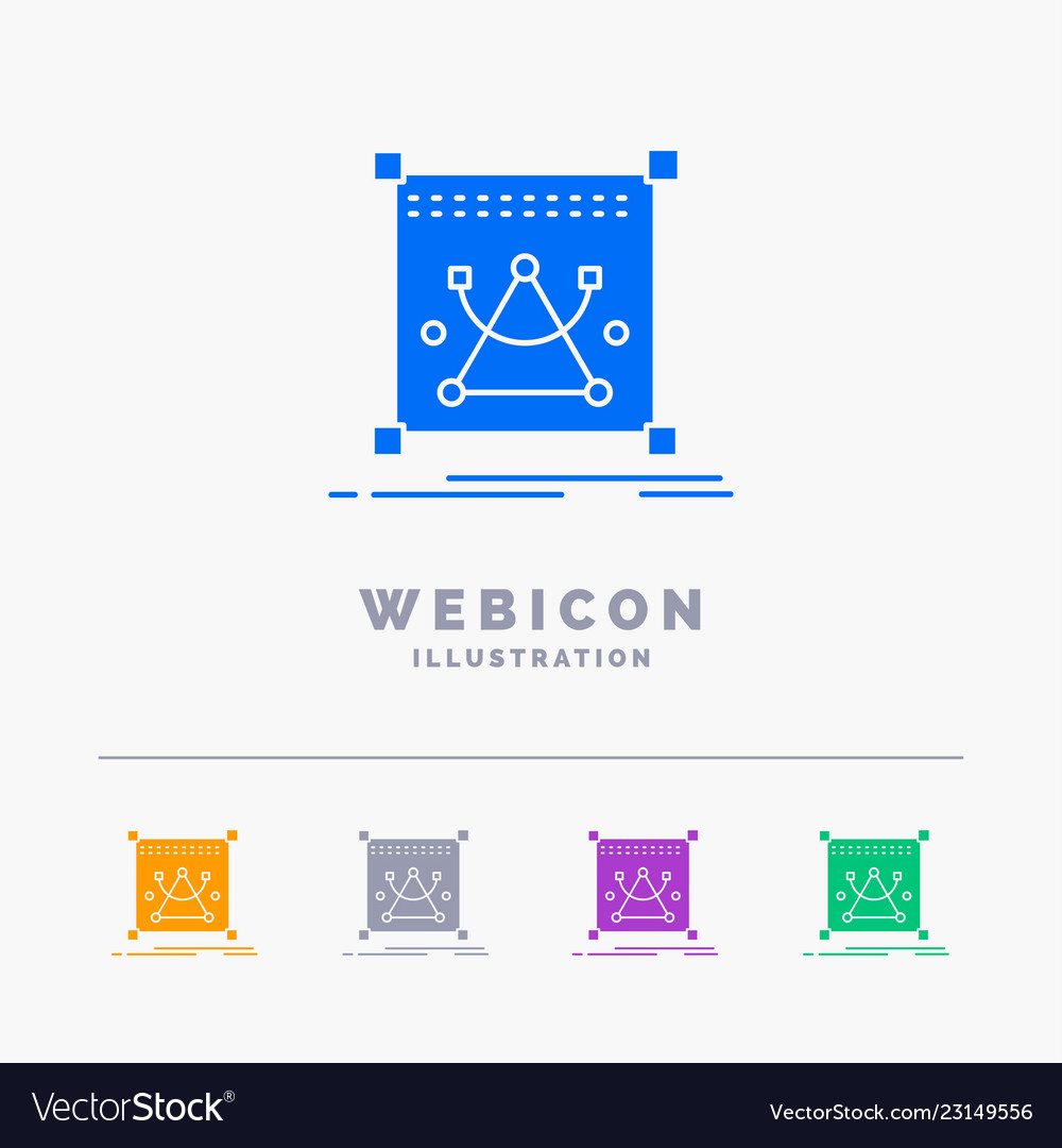3d edit editing object resize 5 color glyph web vector image 3d edit editing object resize 5 color glyph web