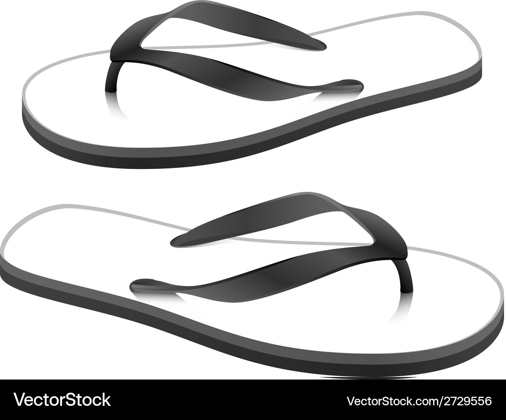 Beach sandals Royalty Free Vector Image - VectorStock