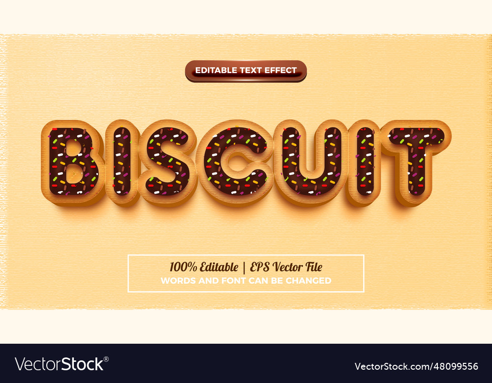 Biscuit Text Stil Effekt editierbar