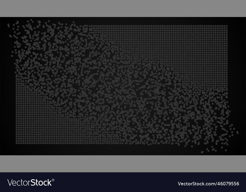 Black texture pixel pattern disintegration small vector image Black texture pixel pattern disintegration small