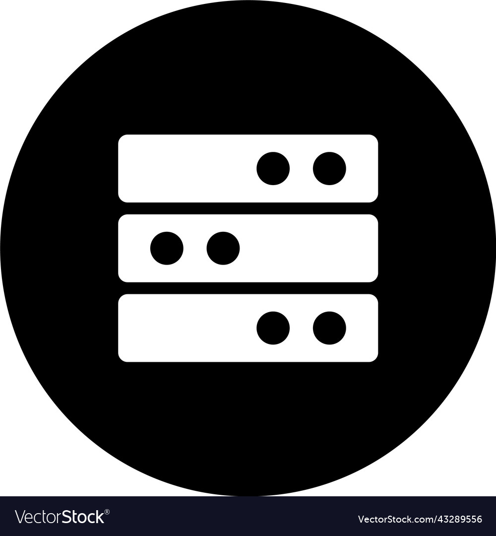 Center data hosting server icon black graphics