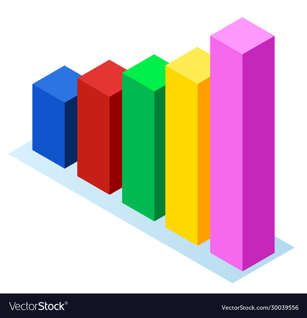 Chart rising symbol element presentation Vector Image