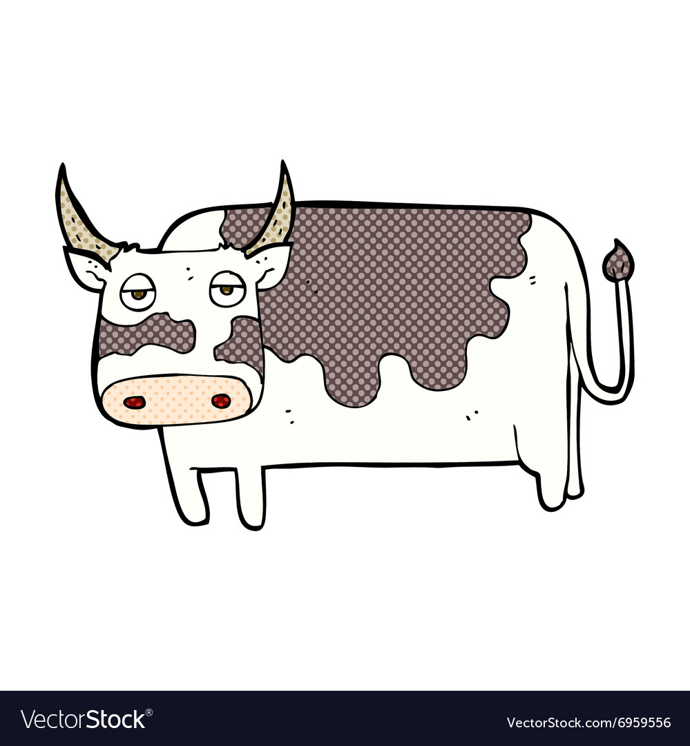 Comic cartoon cow