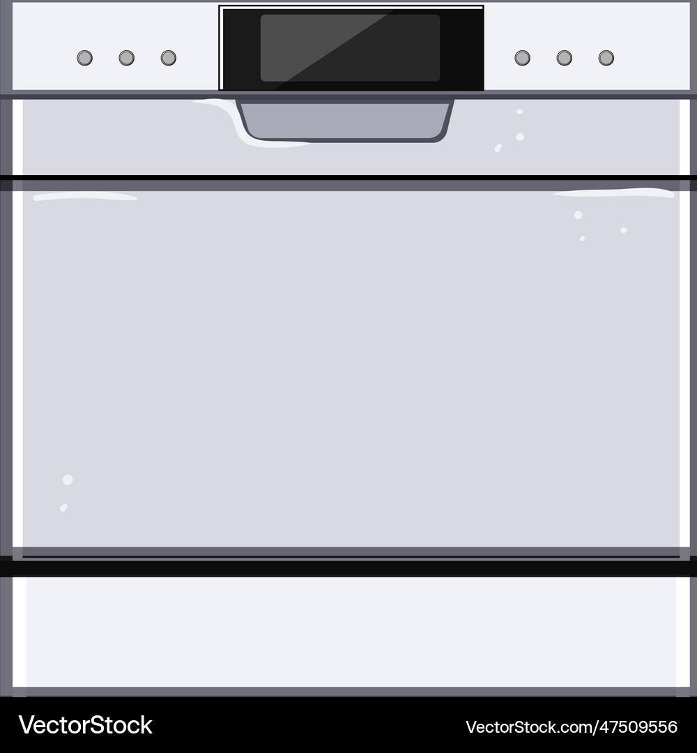 Dish Dishwasher Kitchen Cartoon Royalty Free Vector Image