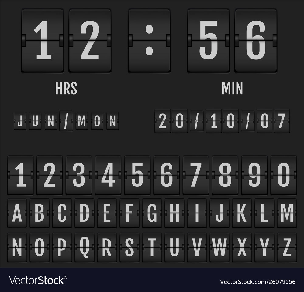 Flip table clock calendar and timer